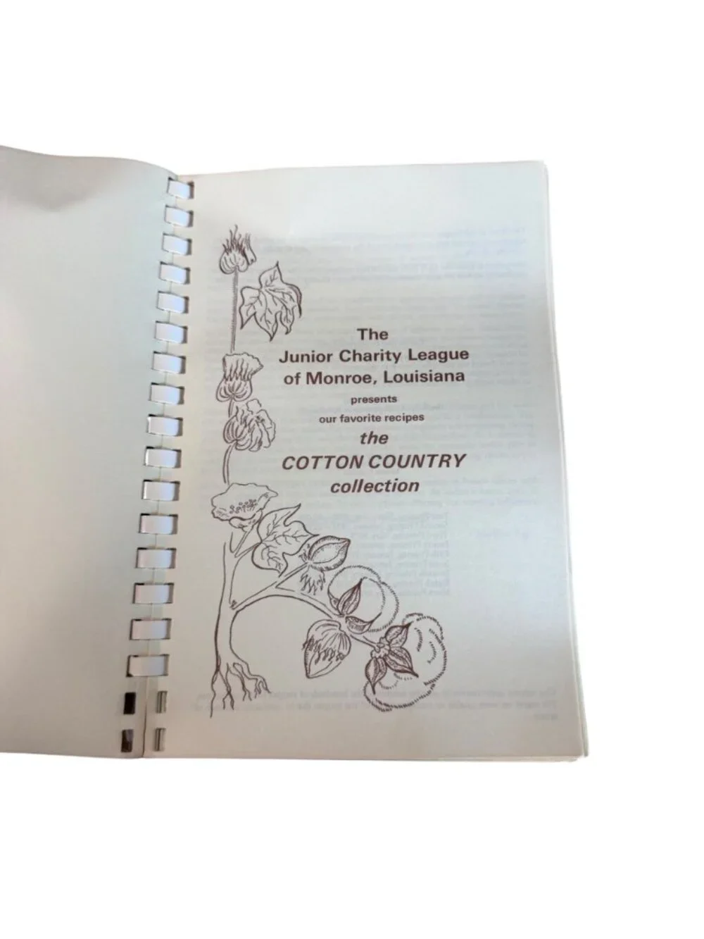Cotton Country Collection Cookbook Junior Charity League Monroe Louisiana South